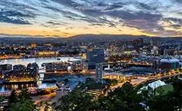 Oslo, el panorama de la capital verde de Europa.