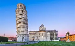 Paso por la famosa Torre Inclinada de Pisa
