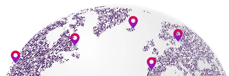 Mapa mundial con destinos de Tour Experto